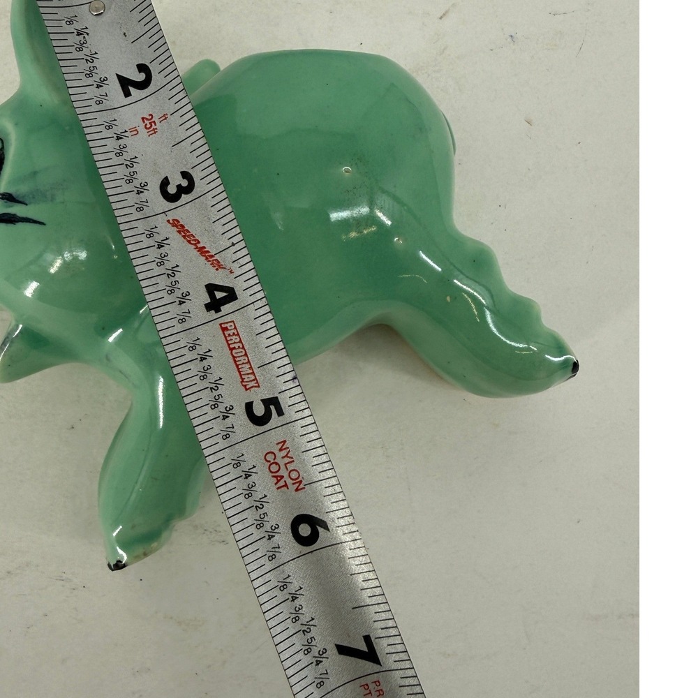 Morton PotteryGreen Pig Wall Pocket Planter Mid Century Decor - Picture 9 of 10